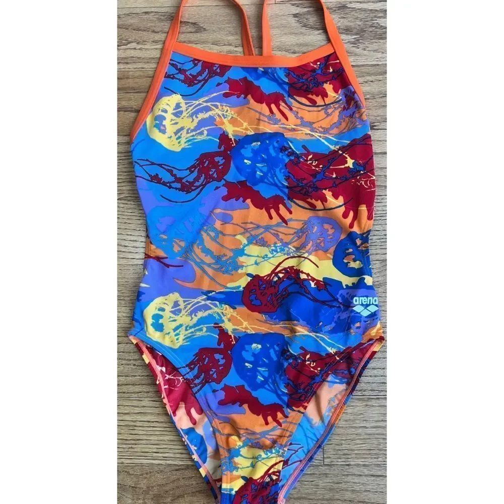 Arena One Piece Swimsuit Multi Color Jelly Fish  Size 32 Photo Shown For Fit